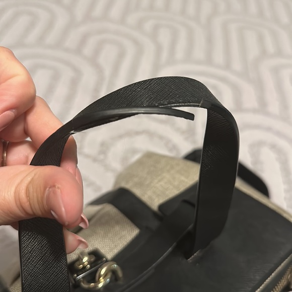 Henri Bendel Jetsetter Backpack - Canvas with Black and Gold - Picture 12 of 13